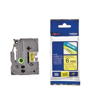 P-touch Schriftbandkassette TZE611 6mmx8m laminiert sw auf ge