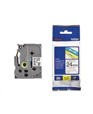 P-touch Schriftbandkassette TZE151 24mmx8m laminiert sw auf fl