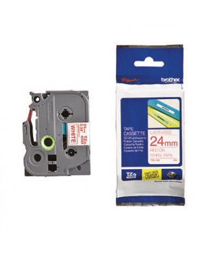 P-touch Schriftbandkassette TZE252 24mmx8m laminiert rt auf ws