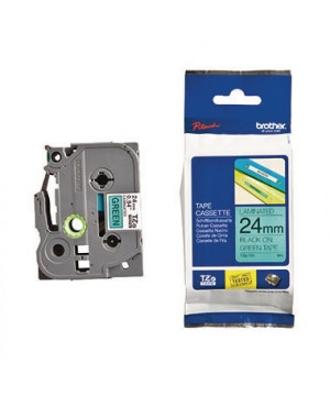 P-touch Schriftbandkassette TZE751 24mmx8m laminiert sw auf gn