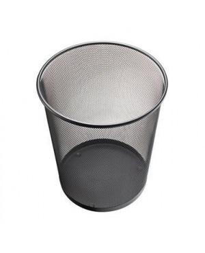helit Papierkorb Mesh H2518595 26,5x28cm 15l rund Metall schwarz