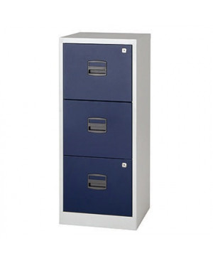 Hängeregistraturschrank PFA3F505 3Schübe lichtgrau/blau