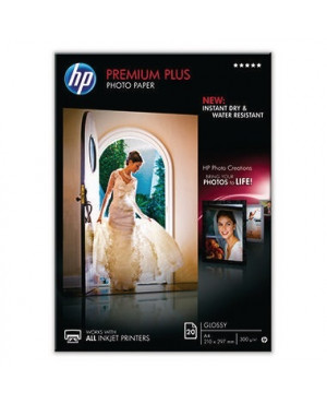 HP Fotopapier Premium Plus CR672A DIN A4 300g weiß 20 Bl./Pack.