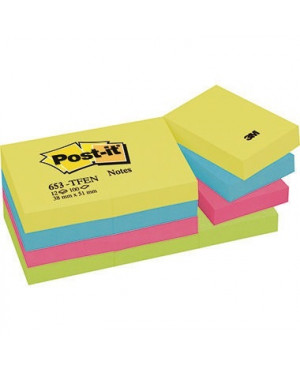 Post-it Haftnotiz Active Collection 653TFEN sortiert 12 St./Pack.