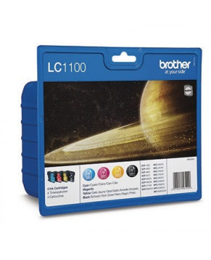 Brother Tintenpatrone LC1100VALBPDR sw/c/m/y 4 St./Pack.