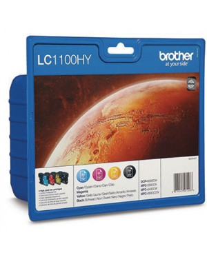 Brother Tintenpatrone LC1100HY sw/c/m/y 4 St./Pack.