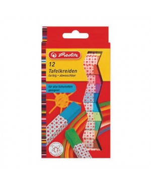 Herlitz Tafelkreide 8648206 farbig sortiert 12 St./Pack.