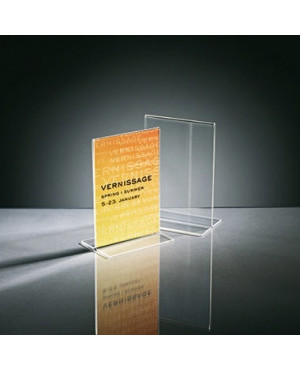 Sigel Tischaufsteller TA226 DIN A6 105x180mm T-Form Acryl glasklar