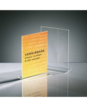 Sigel Tischaufsteller TA222 DIN A5 148x240mm T-Form Acryl glasklar