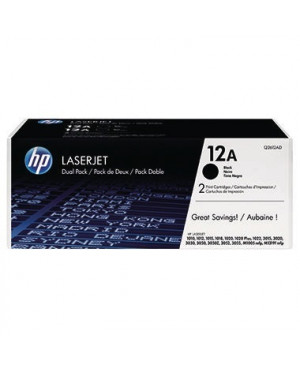 HP Toner Q2612AD 12A 2.000Seiten schwarz 2 St./Pack.