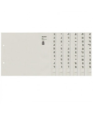 Leitz Registerserie 13520085 A-Z DIN A4 100Ordner Tauenpapier grau
