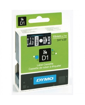 DYMO Schriftbandkassette D1 S0720910 19mmx7m ws auf sw