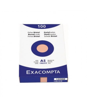 EXACOM Karteikarte A5 blanko orange Pa=100St