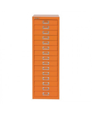 Bisley Schubladenschrank L3915603 15Schubfächer orange