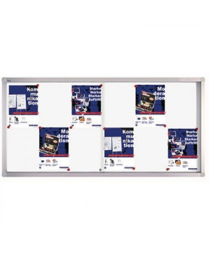 Franken Schaukasten PRO SK6112 Schiebetür für 12x DIN A4 Aluminium