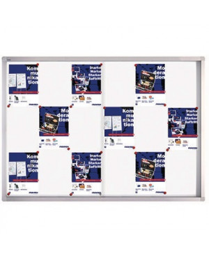 Franken Schaukasten PRO SK6118 Schiebetür für 18x DIN A4 Aluminium