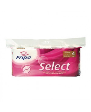 fripa Toilettenpapier Select 1040801 4-lagig weiß 8 Rl./Pack.