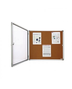 magnetoplan Schaukasten SP 1215024 61x73cm 4xDIN A4 Aluminium br