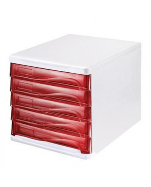 helit Schubladenbox economy H6129420 DIN A4-C4 l.gr/rt.tr