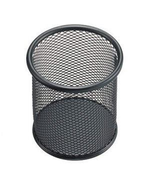 helit Stifteköcher Mesh H2518195 9x10cm rund 1Fach Metall schwarz