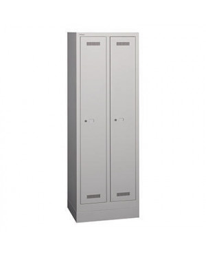 Bisley Spind MonoBloc ML06D1645 2Abteile einstöckig lichtgrau