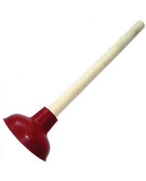 Saugglocke Holz/Gummi rot