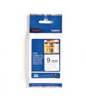 P-touch Schriftbandkassette TZEN221 9mmx8m unlaminiert sw auf ws