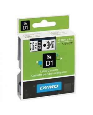 DYMO Schriftbandkassette D1 S0720780 6mmx7m schwarz auf weiß