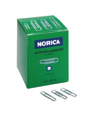 NORICA Büroklammer 2210 24mm Metall glatt verzinkt 1.000 St./Pack.