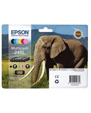 Epson Tintenpatrone C13T24384011 Nr.24XL sw/c/m/y/fc/fm 6 St./Pack.