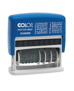 COLOP Datumstempel mini info-dater S120/WD 1453100200 blau/grau