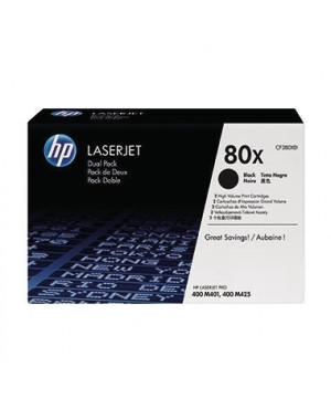 HP Toner CF280XD 80X 6.900Seiten schwarz 2 St./Pack.