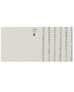Leitz Registerserie 13120085 DIN A4 A-Z für 12Ordner Tauenpapier grau
