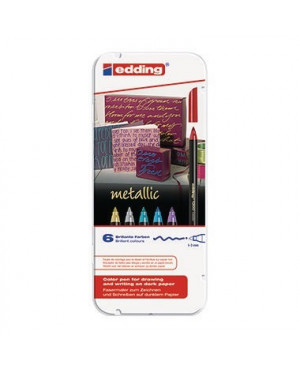 edding Fasermaler 1200 metallic color pen 4-1200-6 1-3mm 6 St./Pack