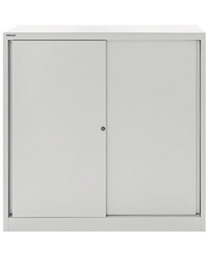Bisley Schiebetürschrank ECO SD412112S645 2Böden lichtgrau