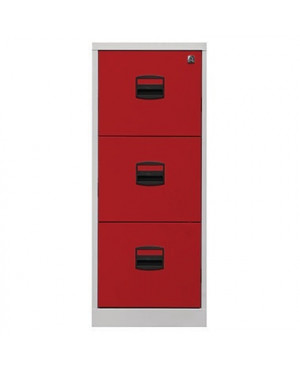 Hängeregistraturschrank PFA3F506 3Schübe grau/rot