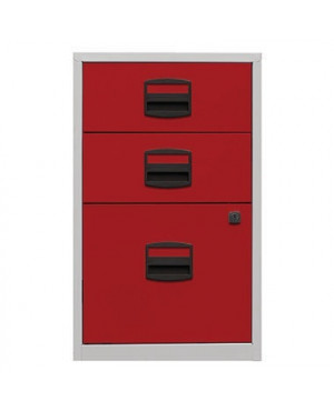 Schubladenschrank PFA3506 2Schubfächer lichtgrau/kardinalrot