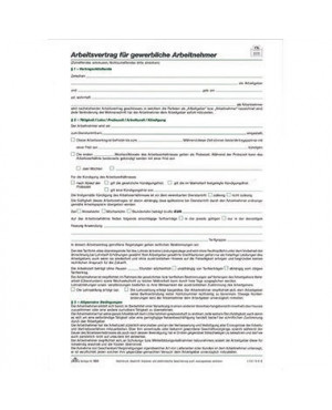 RNK Arbeitsvertrag 502 gewerblich DIN A4 100x2Blatt