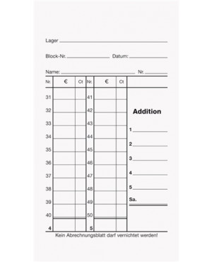 RNK Kassenabrechnung 2951 50Blatt