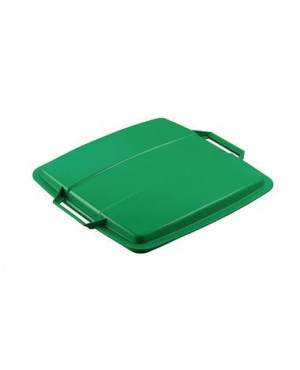 DURABLE Abfalleimer DURABIN FLIP VEH2012032 52x61x49cm grau/grün