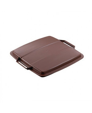 DURABLE Abfalleimer DURABIN FLIP VEH201321 52x61x49cm grau/braun