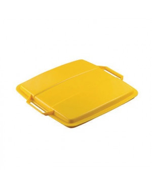 DURABLE Abfalleimer DURABIN FLIP VEH2012030 52x61x49cm grau/gelb