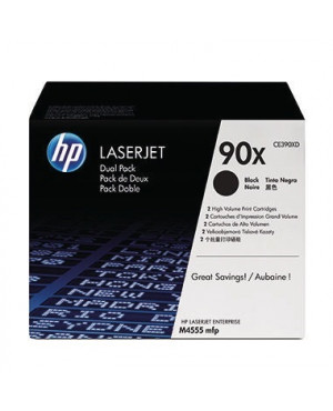 HP Toner CE390XD 90X 24.000Seiten schwarz 2 St./Pack.