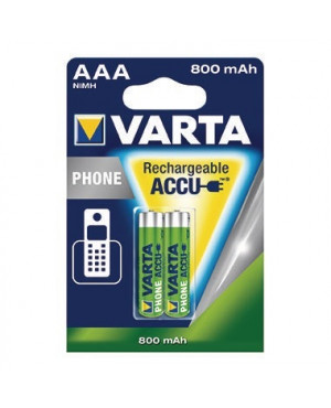 Varta Akku Phone Accu 58398101402 AAA Micro T398 800mAh 2 St./Pack.