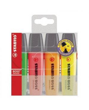 STABILO Textmarker BOSS ORIGINAL 70/4 2-5mm sortiert 4 St./Pack.