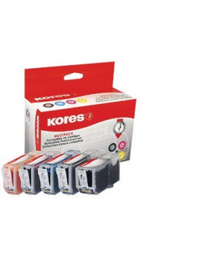 Kores Tintenpatrone G1513KIT wie PGI525/CLI526 sw/c/m/y 5 St./Pack.