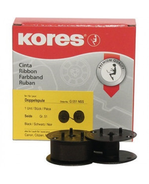 Kores Tischrechnerfarbband G051NSS Gr.51 13mmx6m Seide schwarz