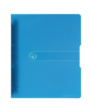 Herlitz Ringbuch 11217148 DIN A4 4Ringe 16mm transparent blau