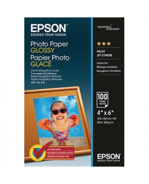 Epson Fotopapier C13S042548 10x15cm 200g Glossy weiß 100 Bl./Pack.