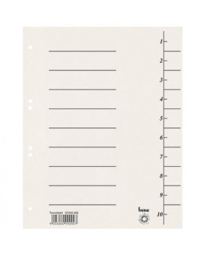 Bene Trennblatt 97300WS DIN A4 Karton weiß